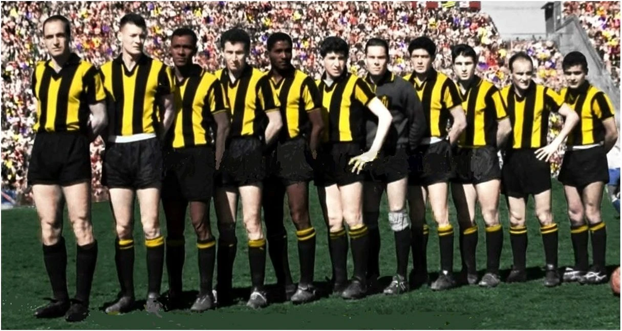 DE IZQUIERDA A DERECHA: William Martínez, Néstor “Tito” Gonçalves, Alberto Spencer, Núber Cano, Juan Joya Cordero, José “Pepe” Sasía, Luis Maidana, Edgardo “El Diablo” Gonzáles, Walter Aguerre, Ernesto “El Pelado” Ledesma y Luis Cubilla.