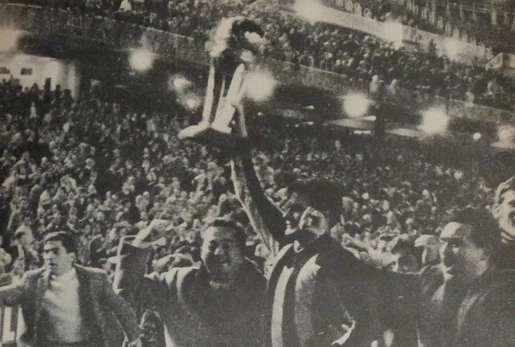 El “Tito” alzando la copa en el Bernabéu en 1966