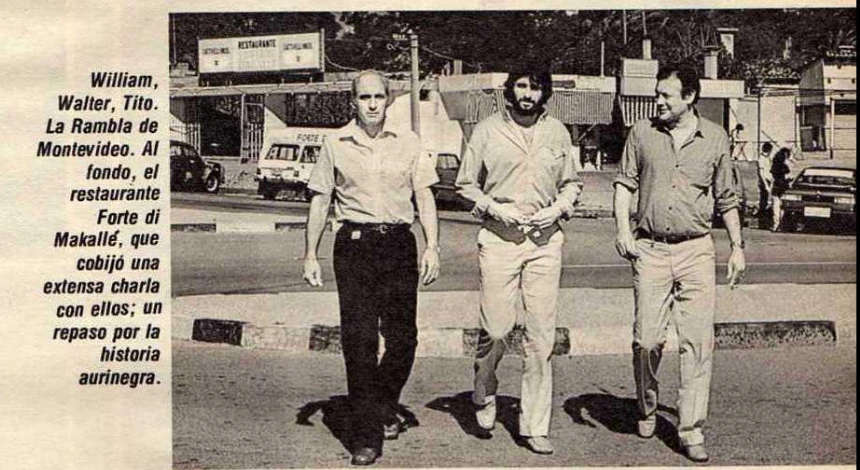 Tres capitanes de tres distintas eras: el caudillo William Martínez, campeón del Mundo con Uruguay y Peñarol –único en esa distinción–; el “Indio” Olivera, último caudillo campeón mundial; y el “Tito”, campeón de todo (Mundo, América, supercampeón intercontinental, uruguayo) y siempre fiel a los colores dorado y negro del ferrocarril.